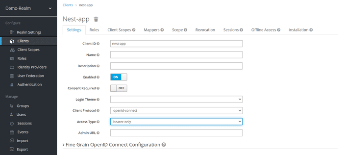 Keycloak Access Type