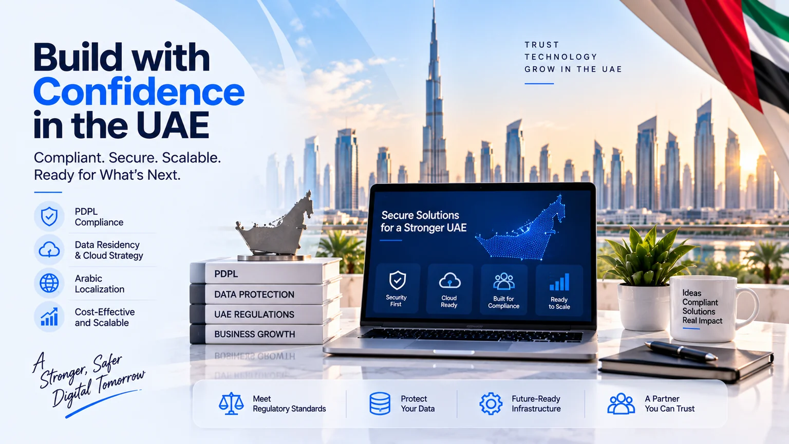 PDPL compliance, data residency, cloud strategy and Arabic localization for secure custom software in the UAE